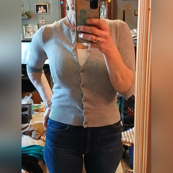 🎈MUST BUNDLE! Abound🎈BUY 1 GET 1 FREE🎈Stretchy 3/4 Sleeve Cardigan Sz S - Picture 7 of 9